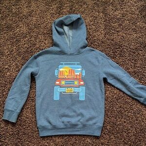 Kids Blue Hoodie with Adventure Print